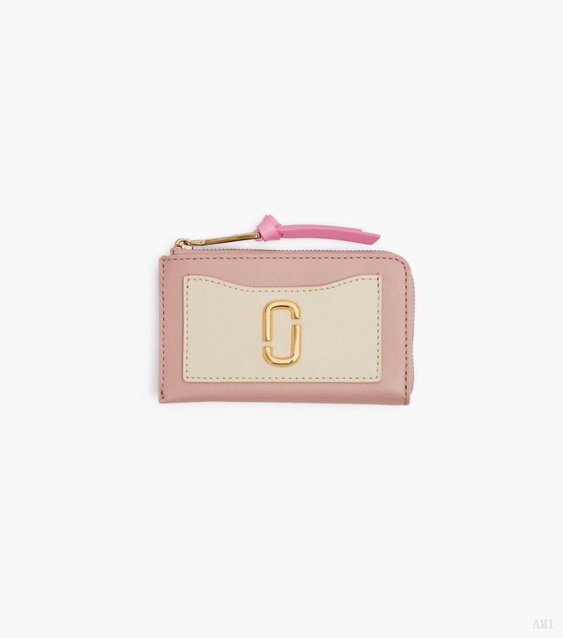 Marc Jacobs |Le portefeuille multi-zip Utility Snapshot Top Zip - Rose Multi |France Outlet