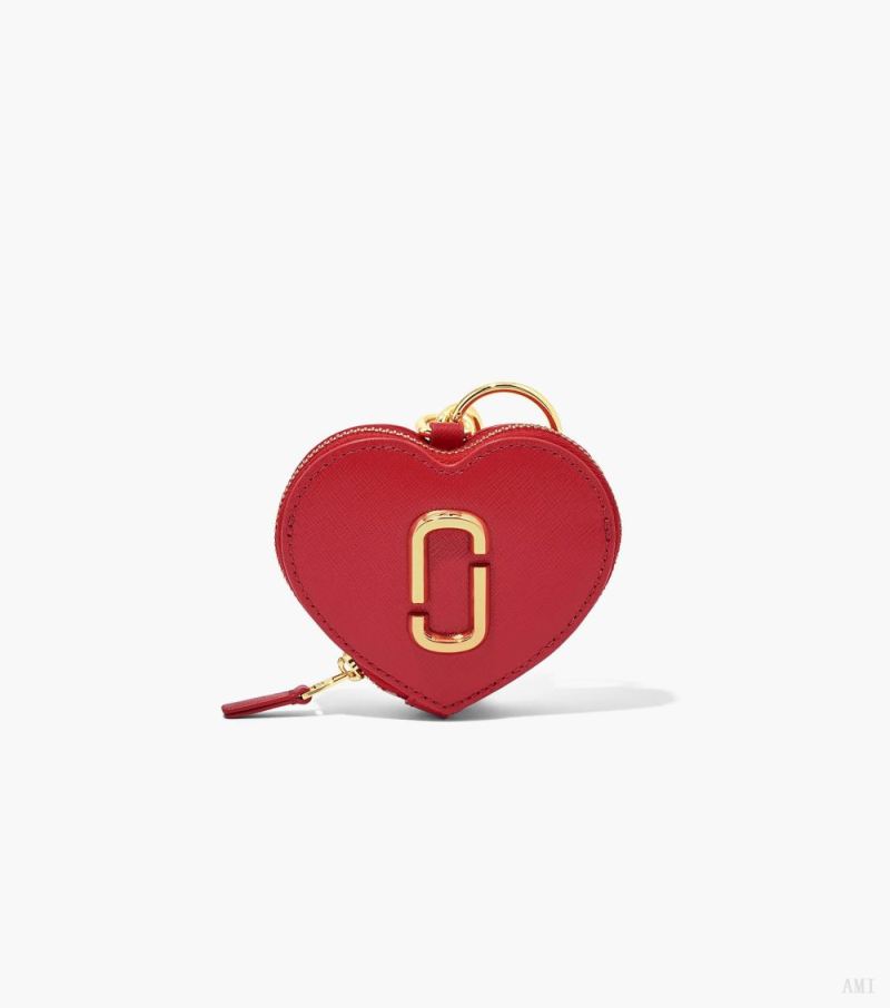 Marc Jacobs |Le porte-clé Snapshot Nano Heart - Rouge véritable |France Outlet