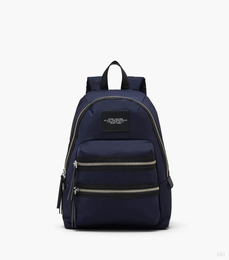 Marc Jacobs |Le sac à dos Biker en nylon de taille moyenne - Bleu nuit |France Outlet