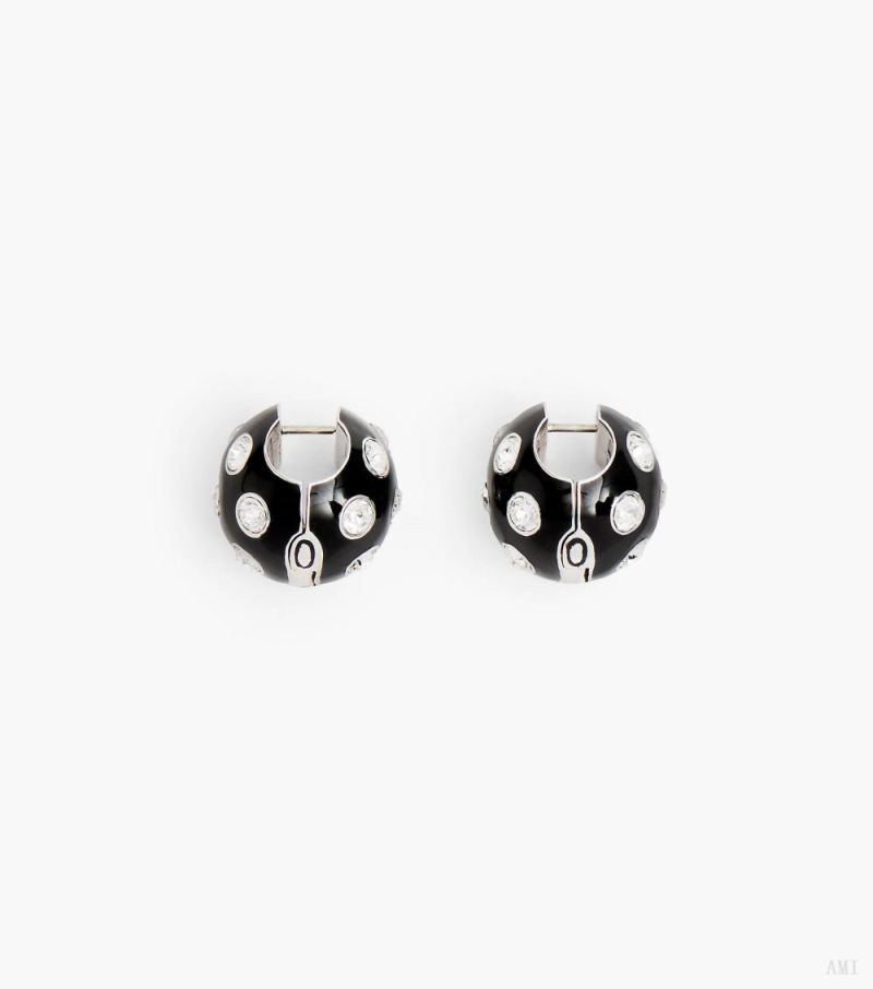 Marc Jacobs | Boucles d'oreilles The Spots - Cristal/Noir | France Outlet