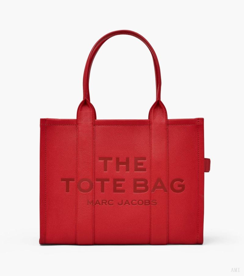 Marc Jacobs |Le grand sac fourre-tout en cuir - True Red |France Outlet