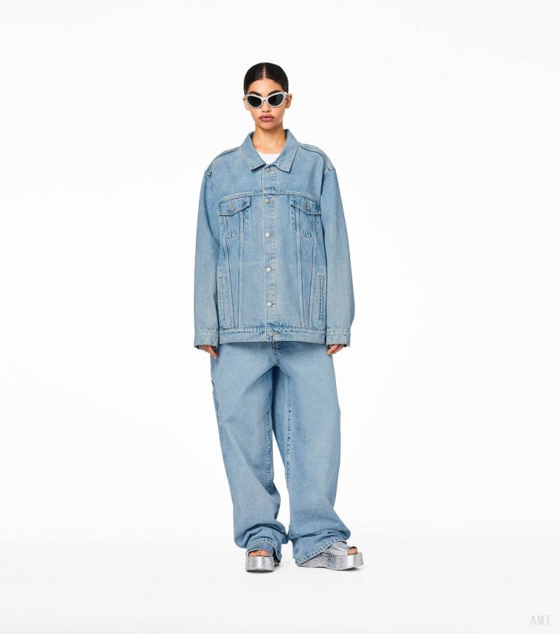 Marc Jacobs |La veste camionneur en jean - Denim décoloré au soleil |France Outlet