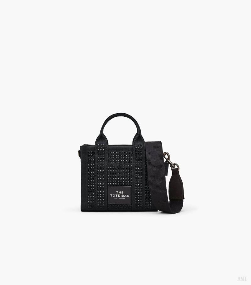 Marc Jacobs |Le sac fourre-tout mini en toile cristal - Cristal noir |France Outlet