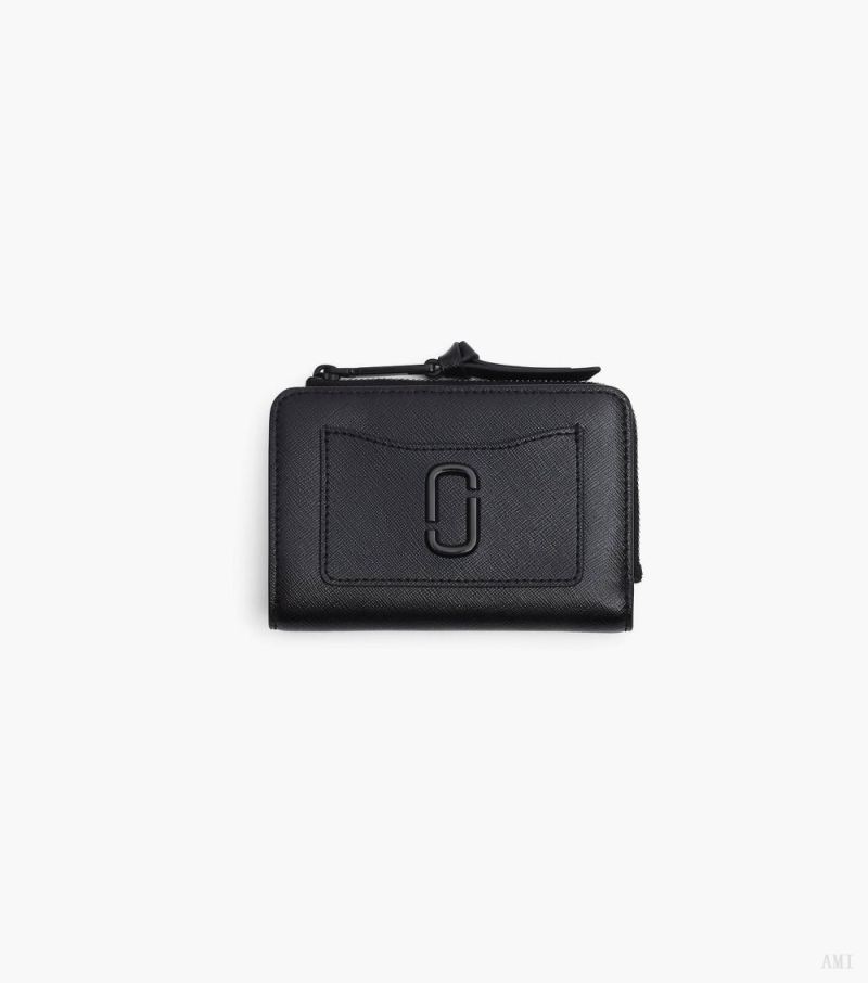 Marc Jacobs |Portefeuille fin à deux volets Utility Snapshot Dtm - Noir |France Outlet