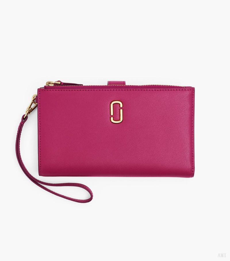 Marc Jacobs |Le porte-monnaie J Marc Phone Wristlet - Lipstick Pink |France Outlet