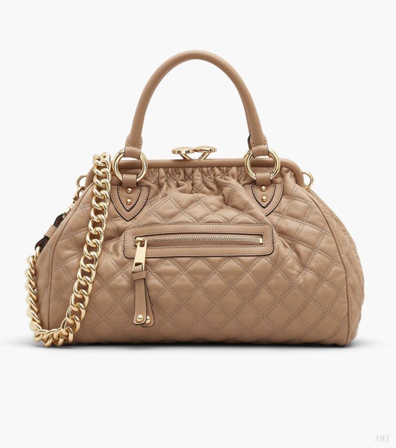 Marc Jacobs |Sac Stam en cuir matelassé réédition - Camel |France Outlet