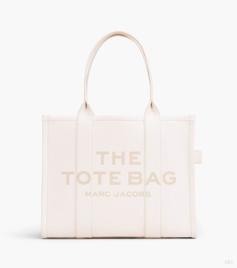 Marc Jacobs |Le grand sac fourre-tout en cuir - Coton/Argent |France Outlet