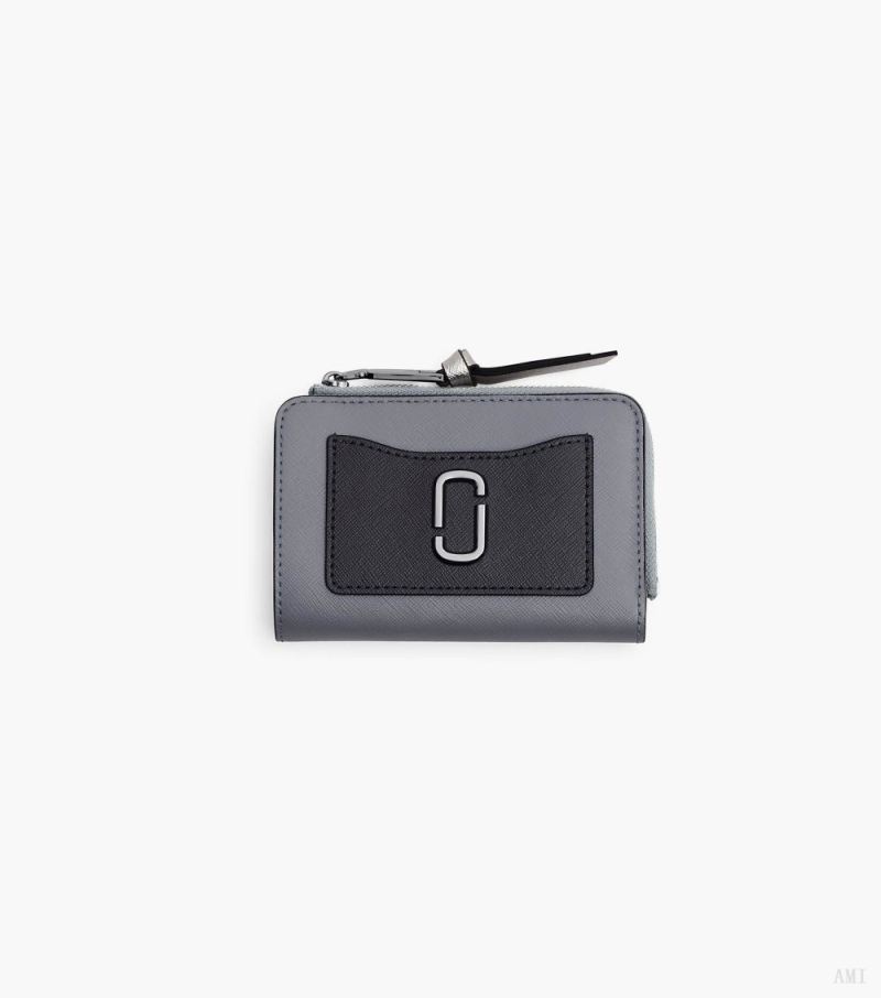 Marc Jacobs |Le portefeuille à deux volets fin Snapshot Utility - Gris loup multi |France Outlet