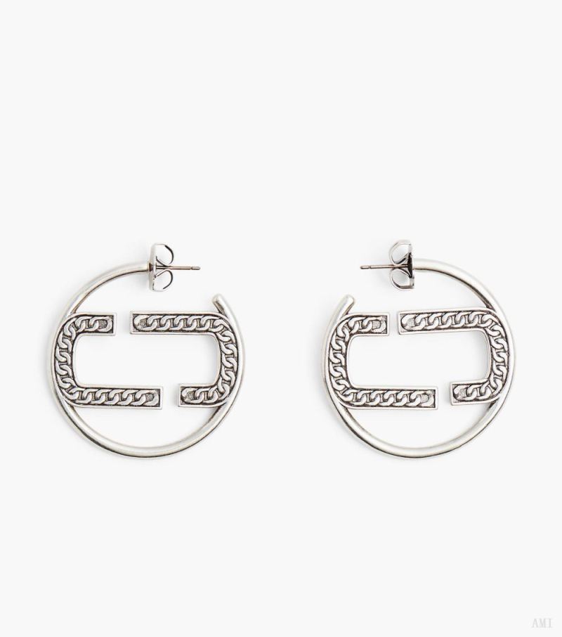 Marc Jacobs |Les créoles St. Marc - Argent antique clair |France Outlet