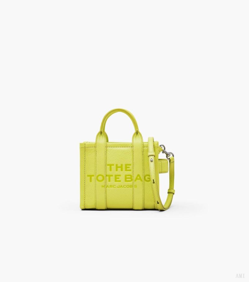 Marc Jacobs |Le mini sac fourre-tout en cuir - Limoncello |France Outlet