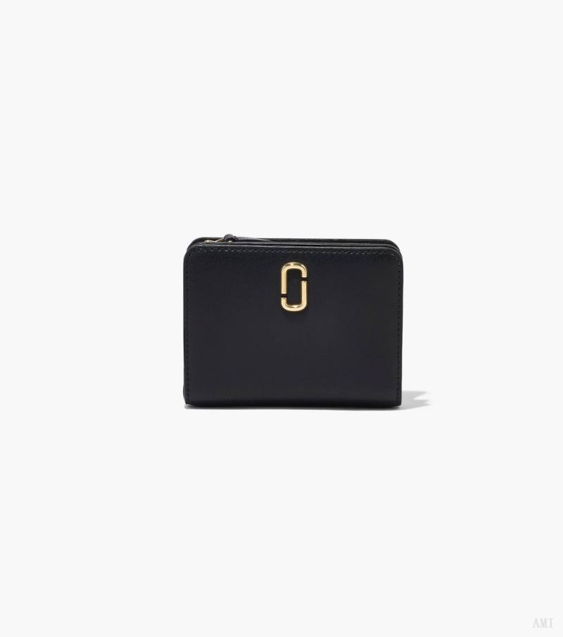 Marc Jacobs |Le mini portefeuille compact J Marc - Noir |France Outlet