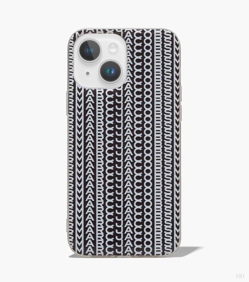 Marc Jacobs |La coque Monogram pour iPhone 14 Max - Noir/Blanc |France Outlet