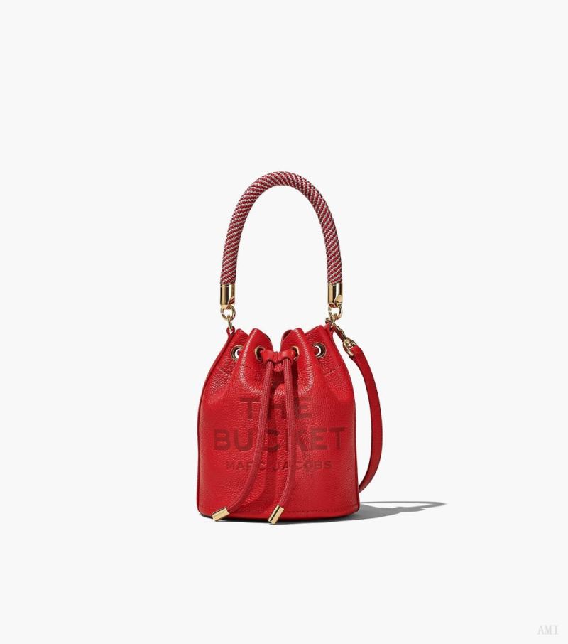 Marc Jacobs |Le Mini Sac Seau en Cuir - Rouge Vrai |France Outlet