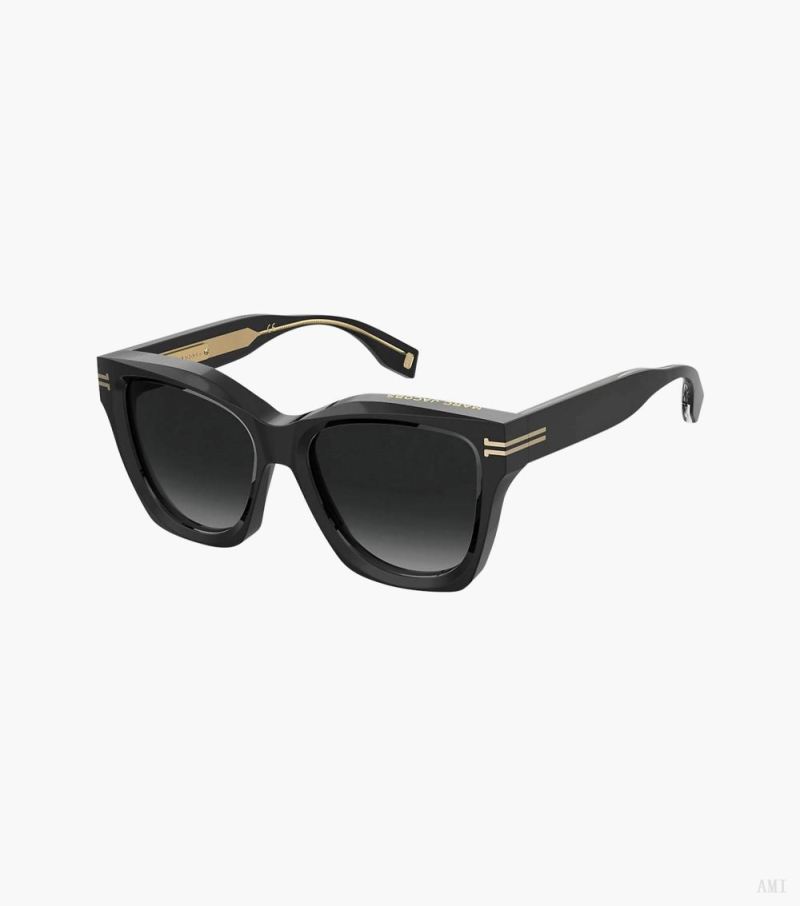 Marc Jacobs |Lunettes de soleil carrées surdimensionnées Icon Edge - Noir |France Outlet