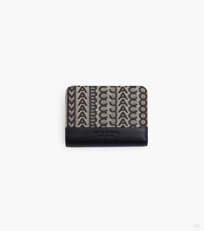 Marc Jacobs |The Monogram Jacquard Mini Compact Wallet - Beige Multi |France Outlet