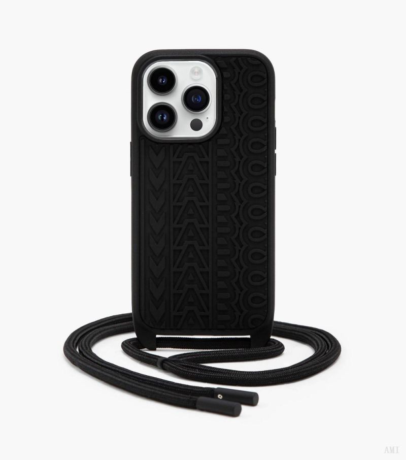 Marc Jacobs |The Monogram Iphone 14 Pro Crossbody Case - Black |France Outlet