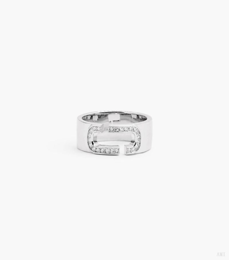 Marc Jacobs |The J Marc Crystal Ring - Cristal/Argent |France Outlet