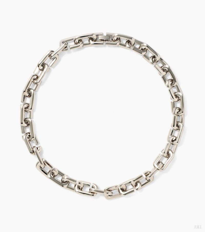 Marc Jacobs |Le collier à maillons de chaîne J Marc - Argent |France Outlet