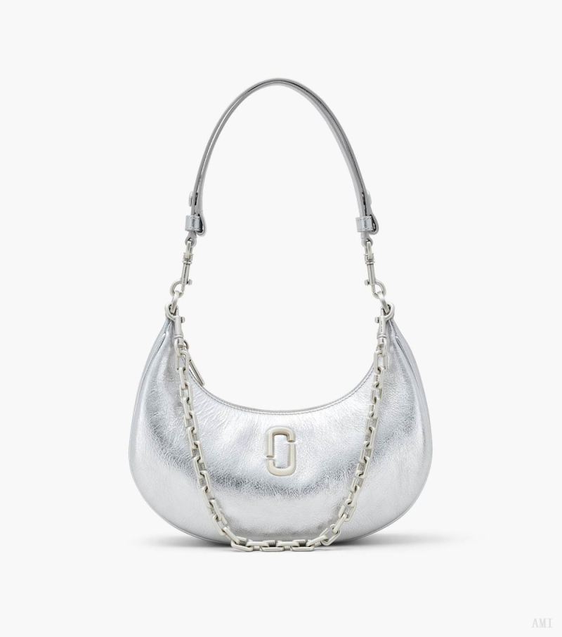 Marc Jacobs |Le Sac Courbe en Cuir Métallisé - Argent |France Outlet