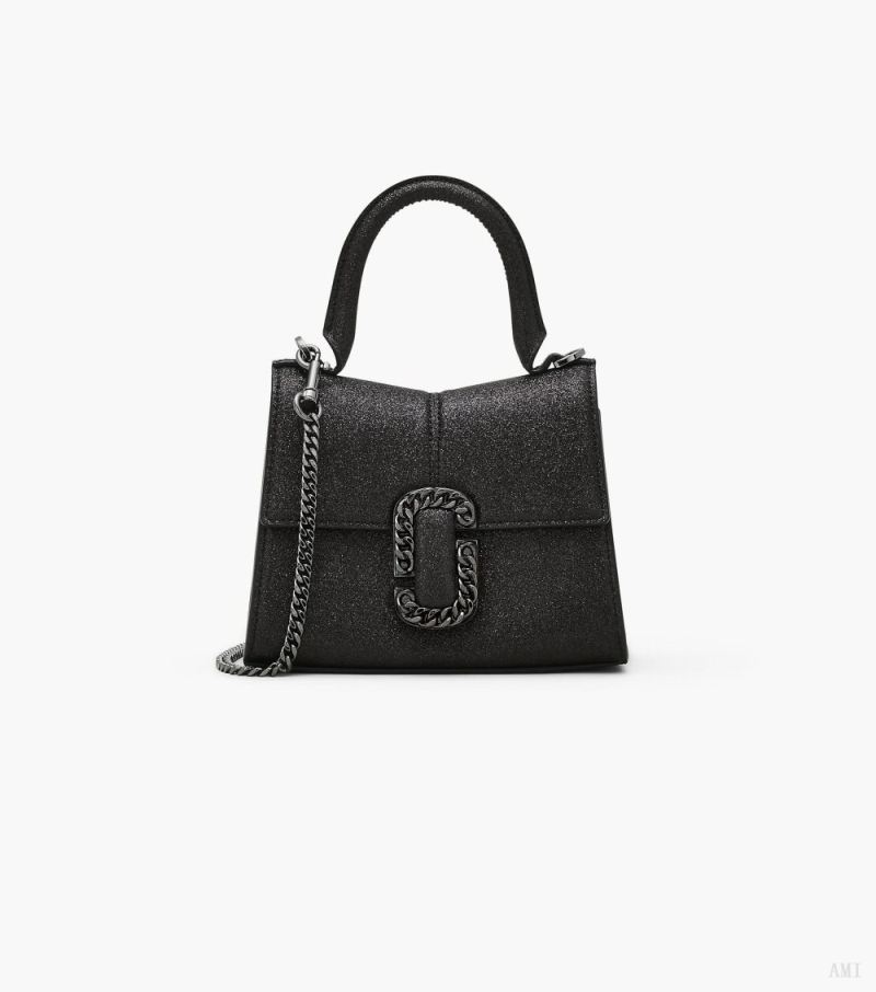 Marc Jacobs |Le mini sac à main à paillettes galactiques St. Marc - Noir |France Outlet