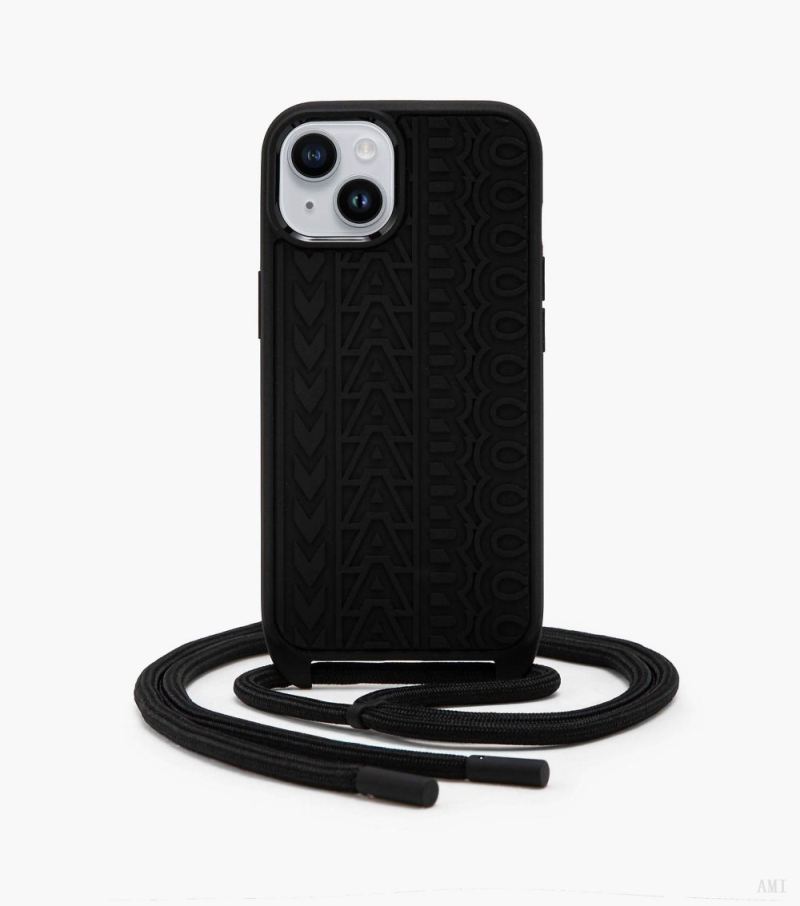 Marc Jacobs |L'étui bandoulière Monogram pour iPhone 14 - Noir |France Outlet