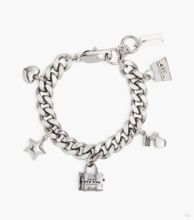 Marc Jacobs |The Mini Icon Charm Bracelet - Light Antique Silver |France Outlet