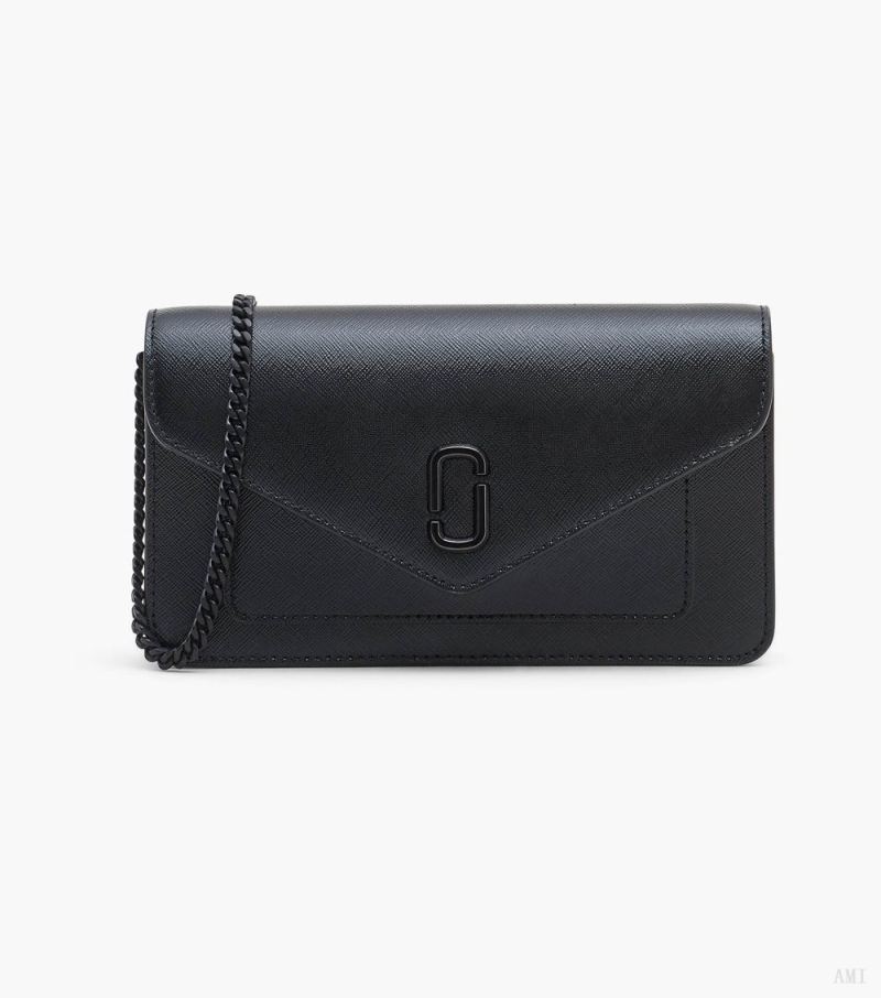 Marc Jacobs |Le portefeuille à chaîne Longshot Dtm - Noir |France Outlet