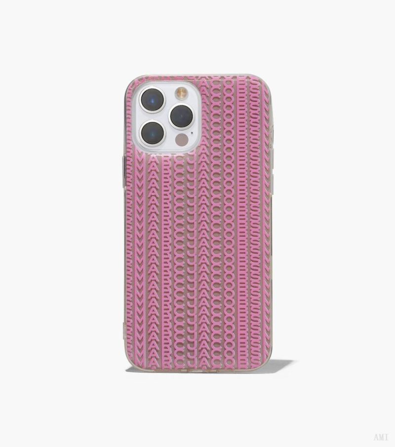 Marc Jacobs |Étui pour iPhone 14 Pro Monogram - Taupe/Rose |France Outlet