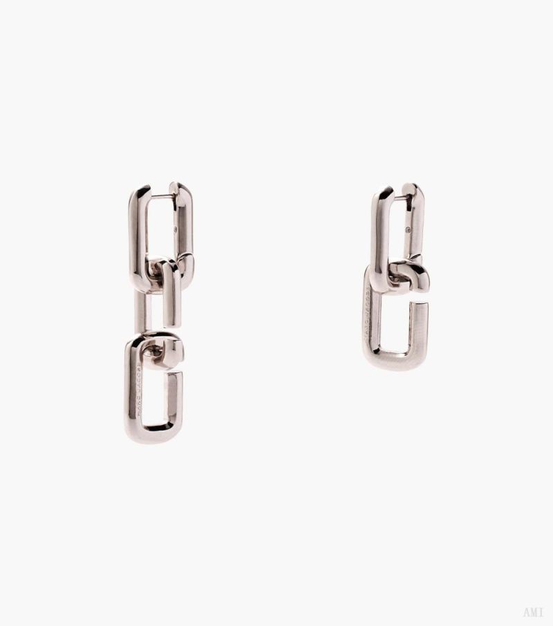 Marc Jacobs |Les boucles d'oreilles à maillons J Marc - Argent |France Outlet