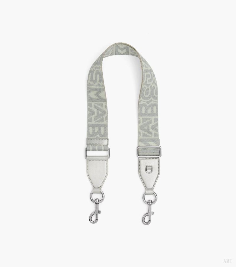 Marc Jacobs |La sangle utilitaire Monogram - Blanc/Argent |France Outlet