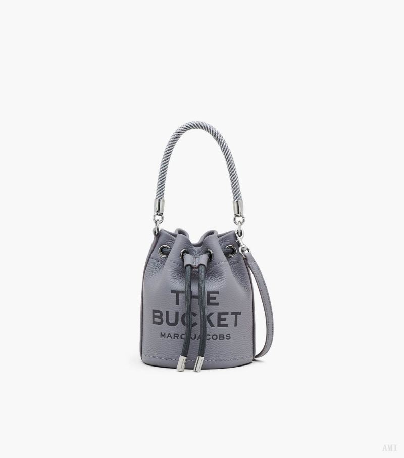 Marc Jacobs |Le Mini Sac Seau en Cuir - Gris Loup |France Outlet