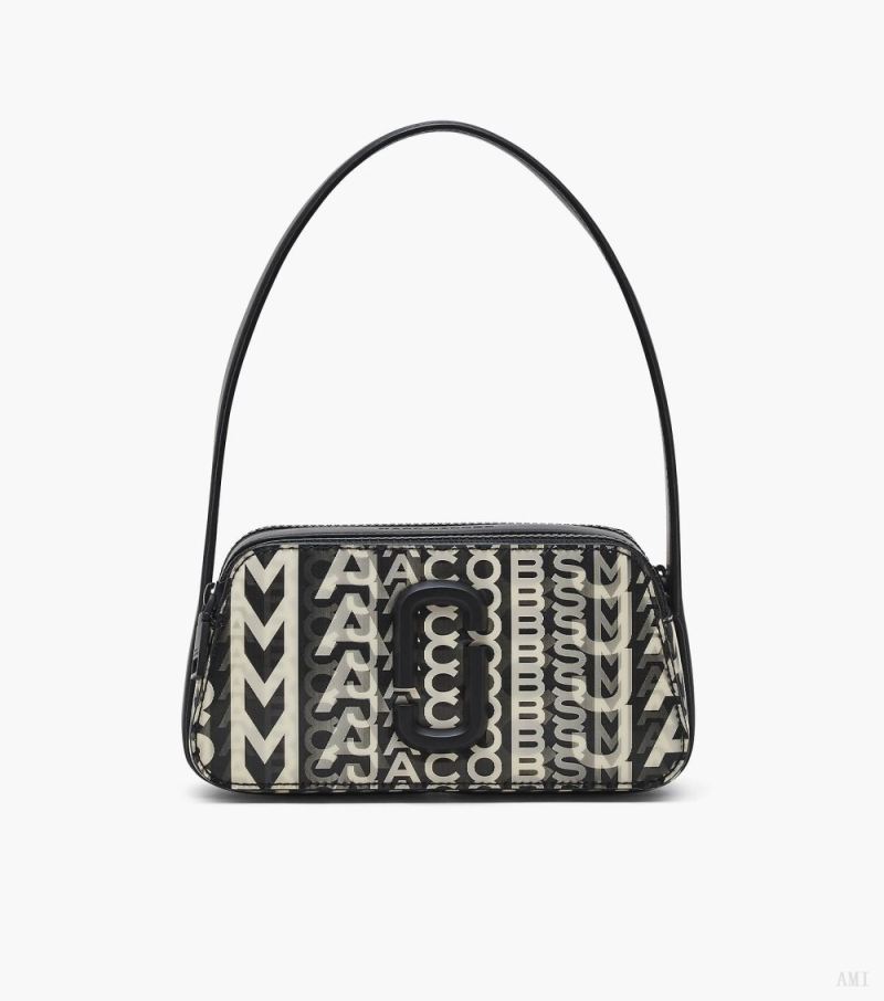 Marc Jacobs |Le sac à bandoulière lenticulaire Monogram - Noir/Blanc |France Outlet