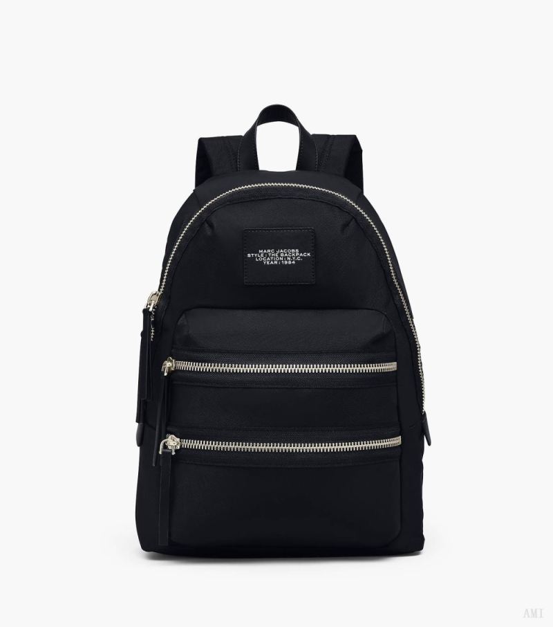 Marc Jacobs |Le grand sac à dos Biker en nylon - Noir |France Outlet