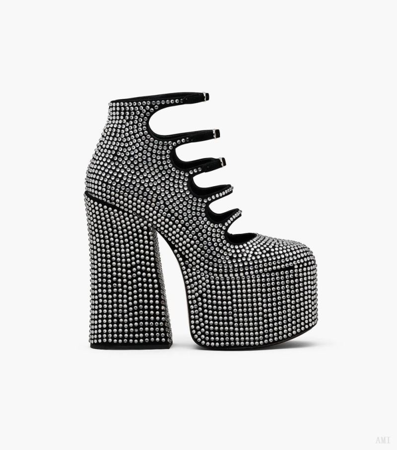 Marc Jacobs |Les bottines Kiki à strass - Noir/Cristal |France Outlet