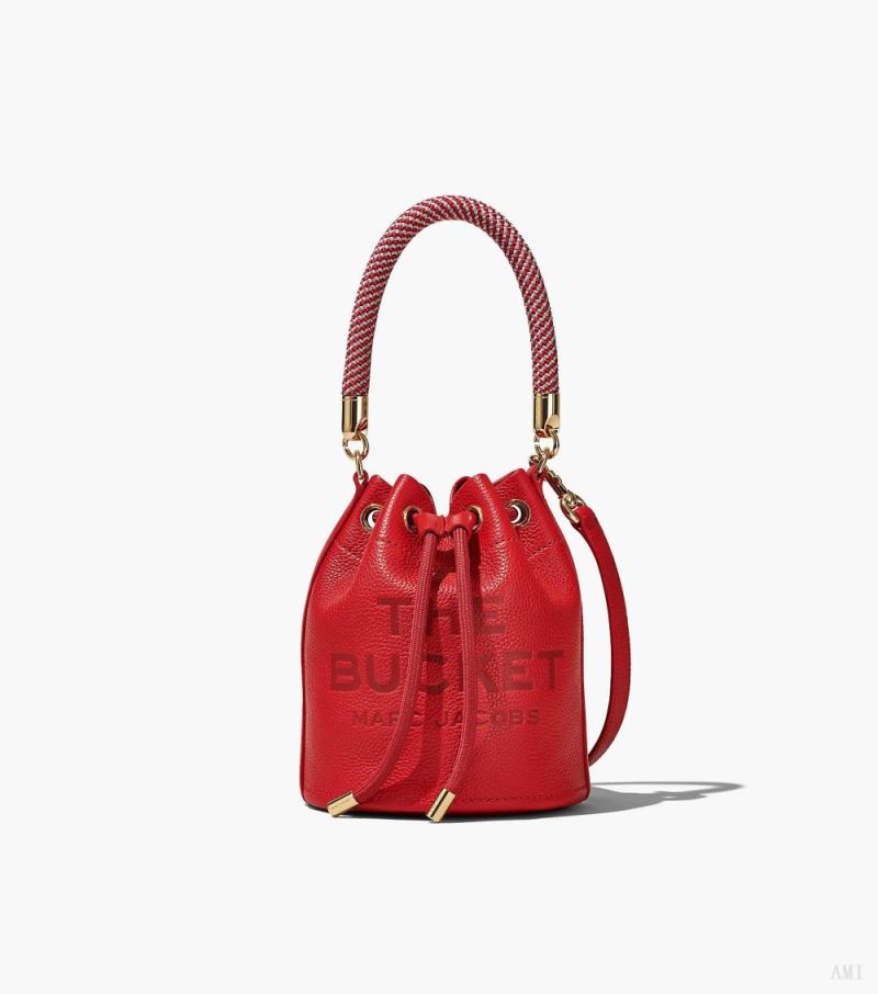 Marc Jacobs |Le Sac Seau en Cuir - Rouge Vrai |France Outlet