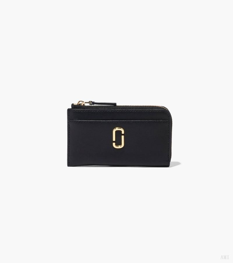 Marc Jacobs |Le portefeuille multi-zip J Marc Top - Noir |France Outlet