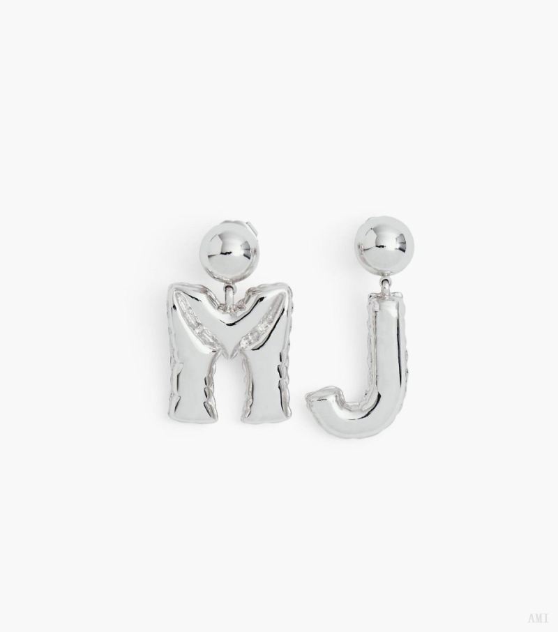 Marc Jacobs |Les boucles d'oreilles ballon MJ - Argent |France Outlet