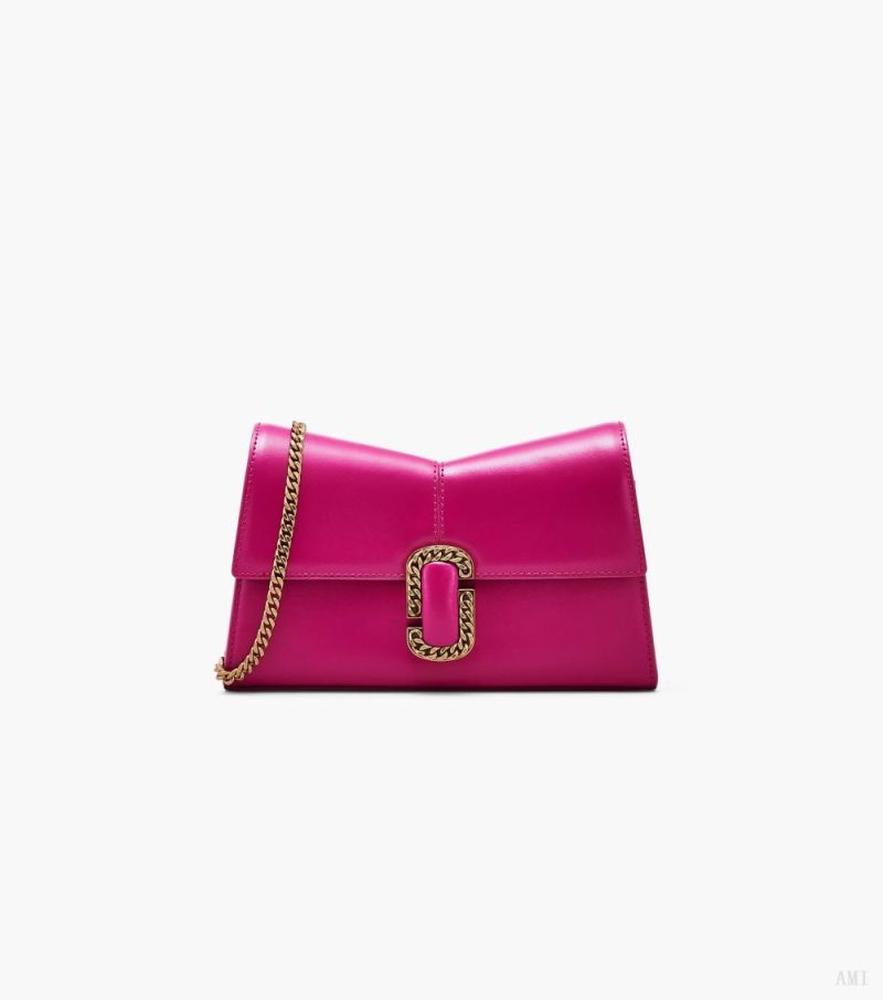 Marc Jacobs |Le portefeuille à chaîne St. Marc - Lipstick Pink |France Outlet