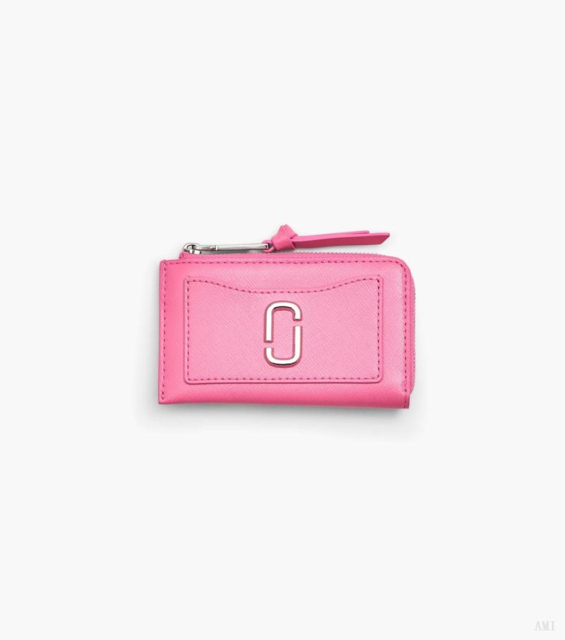 Marc Jacobs |Le portefeuille multi-zip Utility Snapshot Top Zip - Rose pétale |France Outlet