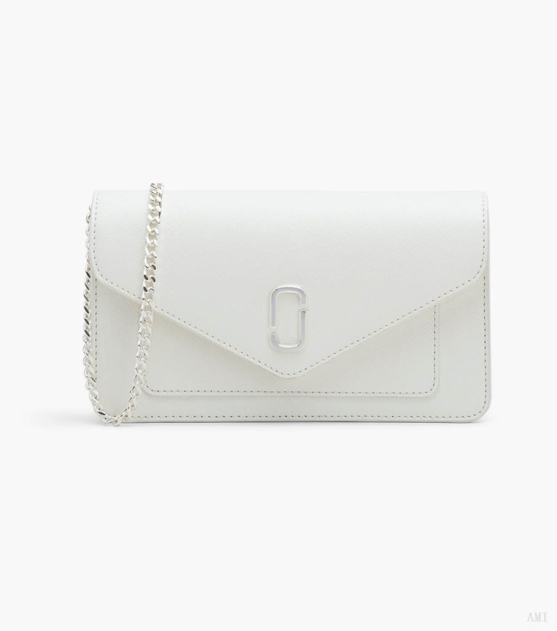 Marc Jacobs |Le portefeuille à chaîne Longshot Dtm - Blanc |France Outlet