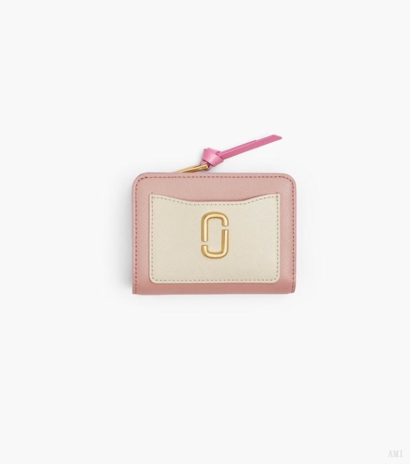 Marc Jacobs |Portefeuille compact mini Utility Snapshot - Rose Multi |France Outlet