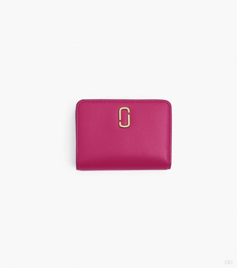 Marc Jacobs |Le mini portefeuille compact J Marc - Lipstick Pink |France Outlet