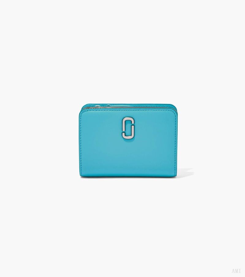 Marc Jacobs |Le mini portefeuille compact J Marc - Piscine |France Outlet