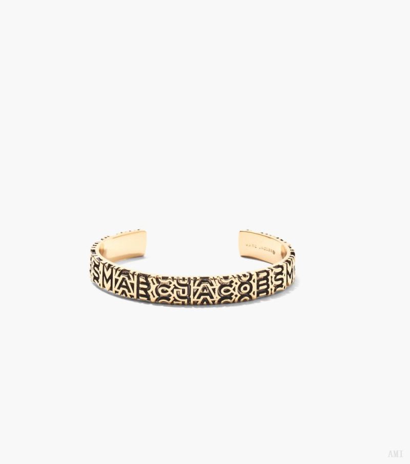 Marc Jacobs |The Monogram Engraved Bracelet - Aged Gold |France Outlet