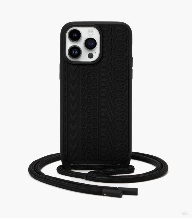 Marc Jacobs |Étui bandoulière Monogram pour iPhone 14 Pro Max - Noir |France Outlet