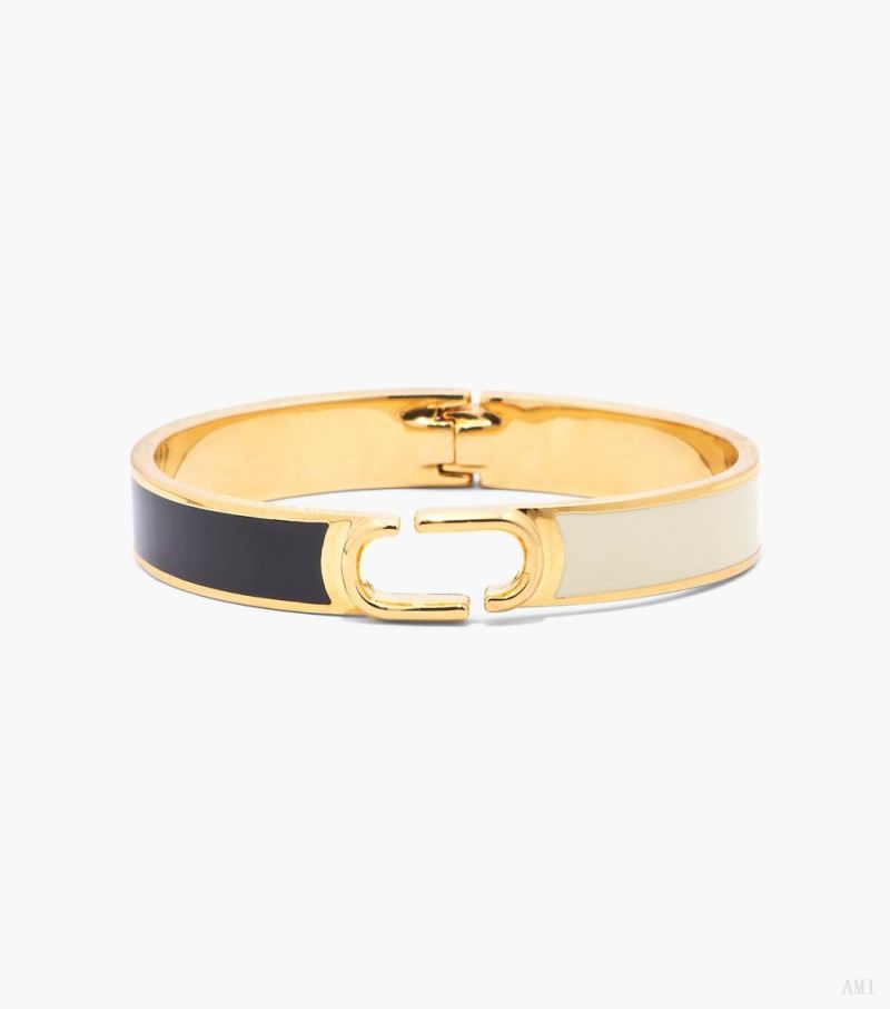 Marc Jacobs |Bracelet Hinge - Noir/Or |France Outlet