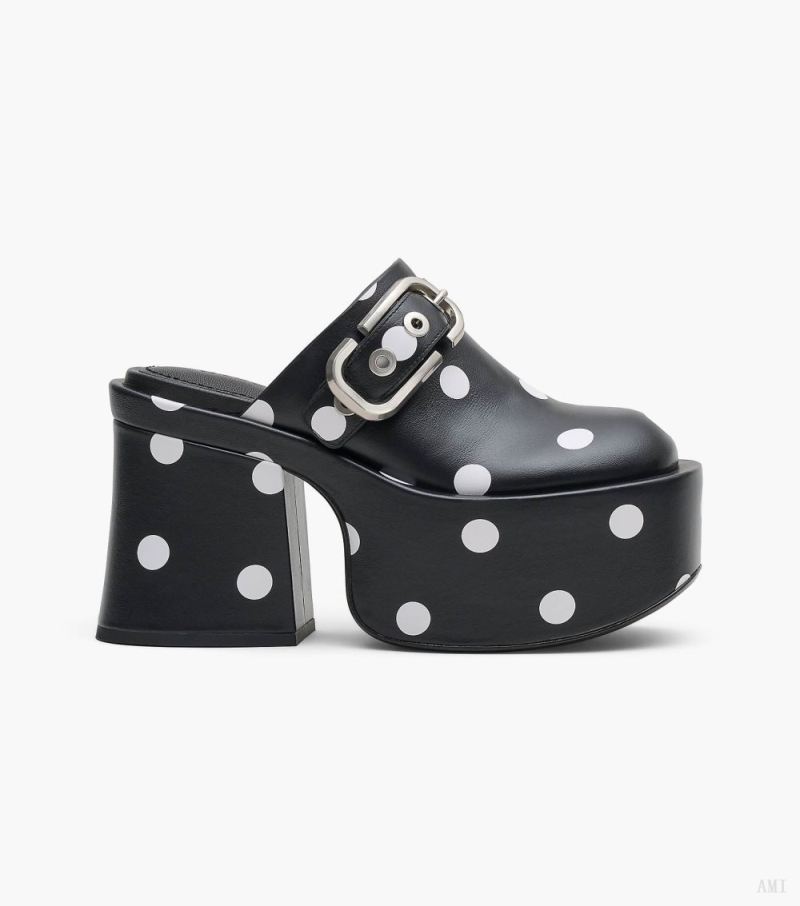 Marc Jacobs |Le sabot J Marc Spots - Noir/Blanc |France Outlet