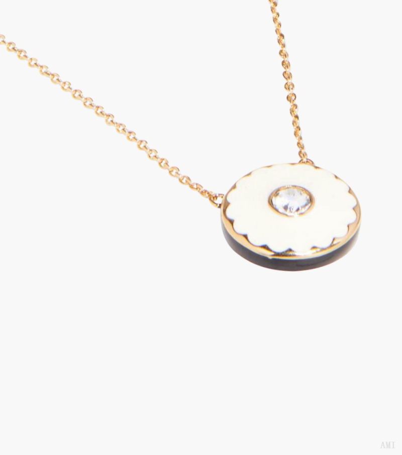 Marc Jacobs |The Medallion Pendant - Cream/Gold |France Outlet