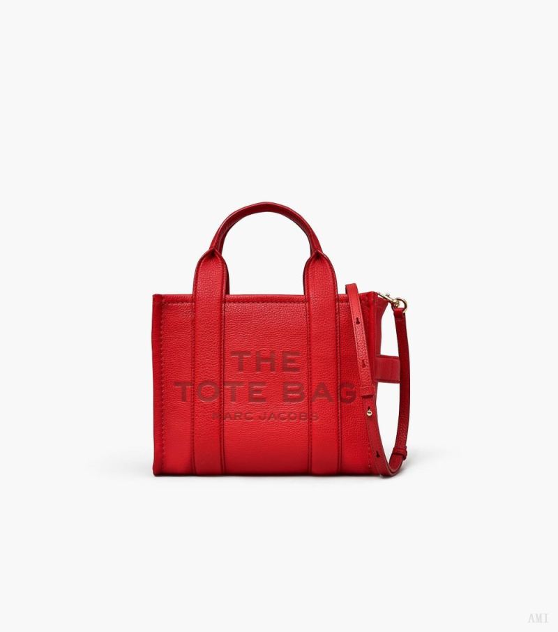 Marc Jacobs |Le petit sac fourre-tout en cuir - Rouge véritable |France Outlet