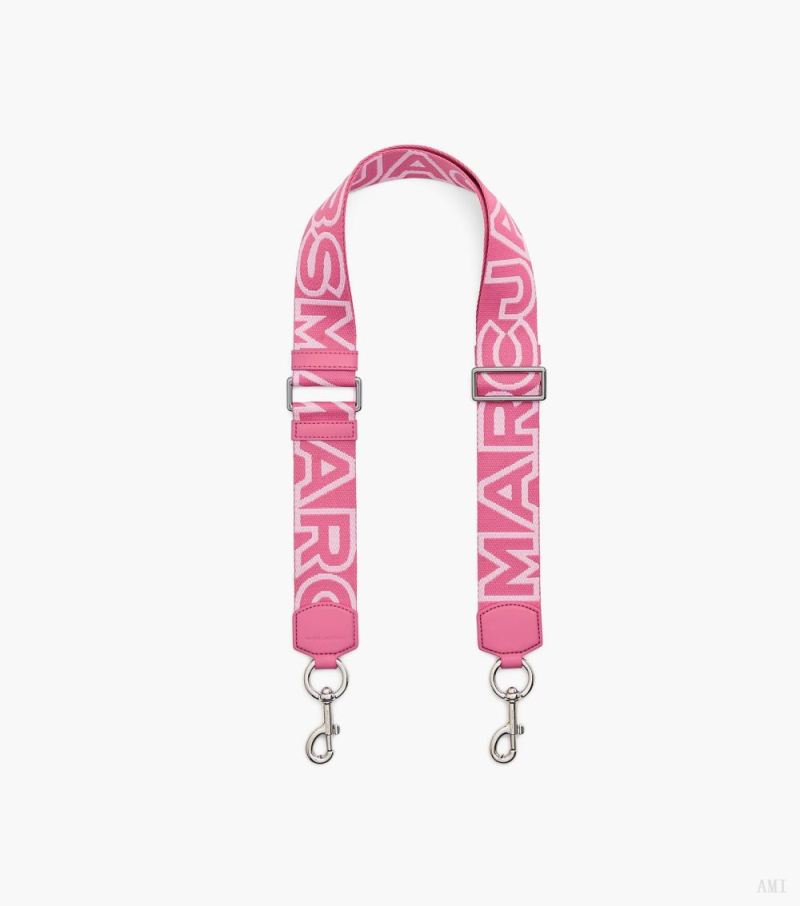 Marc Jacobs |The Outline Logo Webbing Strap - Rose Pétale |France Outlet